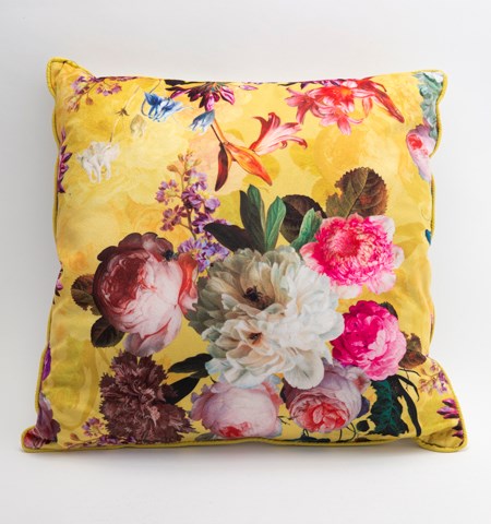 Floral Velvet Cushion